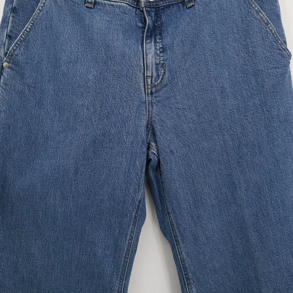 J. Crew Petite Slim-Wide Jean Womens 32P Blue Utilitarian‎ Preppy Collegiate NWT